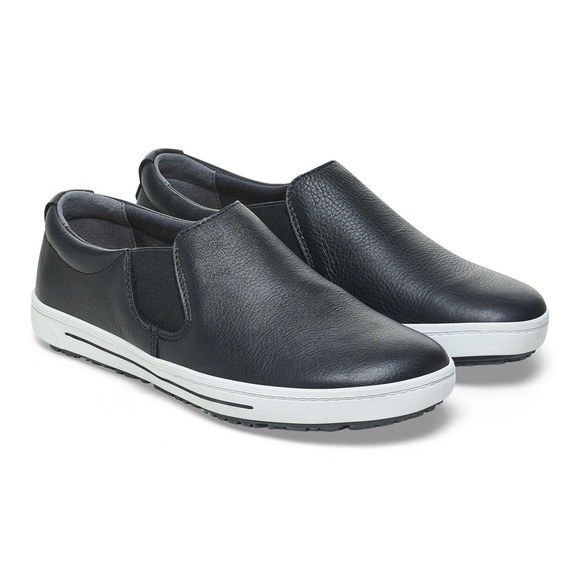 Birkenstock Other - Birkenstock QO 400 Black Leather Slip-On Sneakers